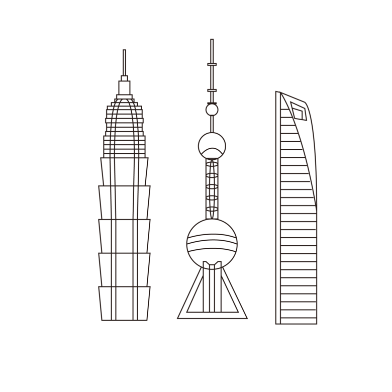 上海建筑线稿地标东方明珠模板免费下载_ai格式_2000像素_编号34335532