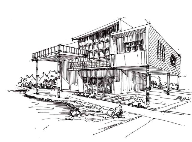 建筑手绘--线条和透视练习的重要性!